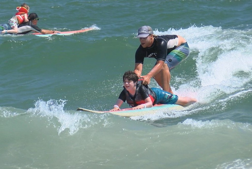Plenty of kids got to catch some waves in Wrightsville Beach with Surfer's Healing on August 20