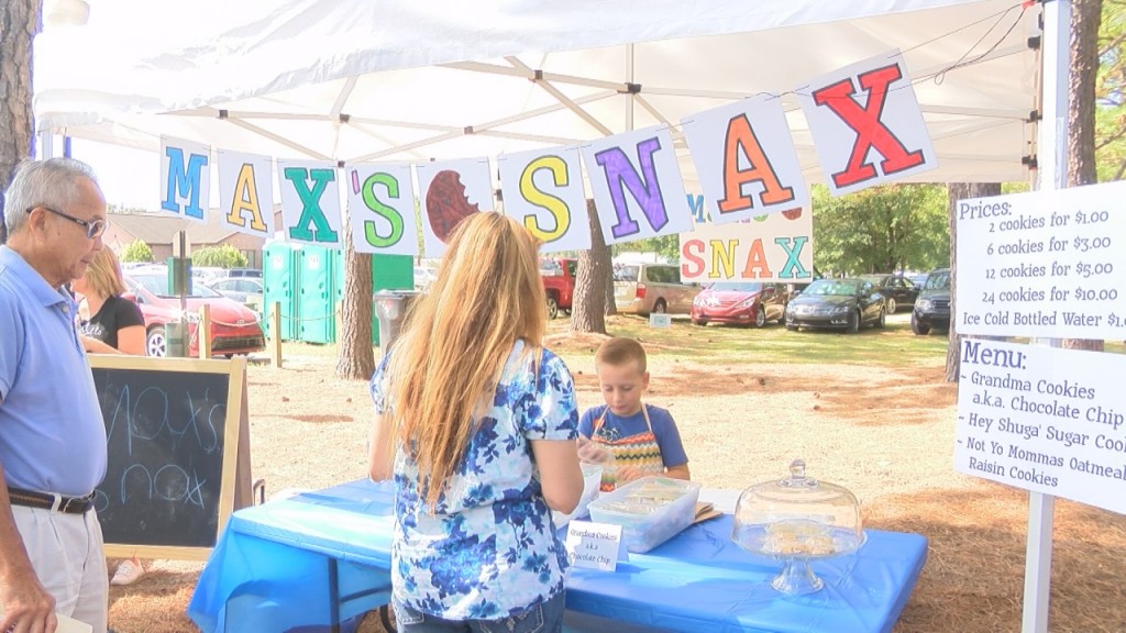 Children sold homemade products at the Building Brunswick Kids Expo at Calabash Park.