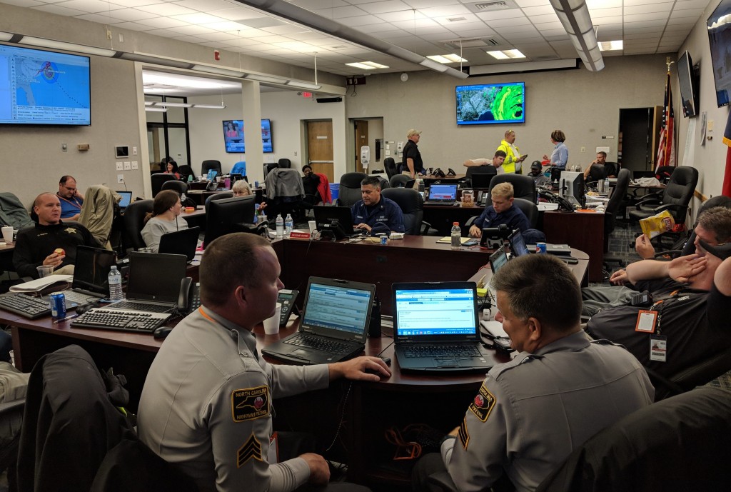 Brunswick County Emergency Operations Center getting ready for Hurricane Florence on September 13