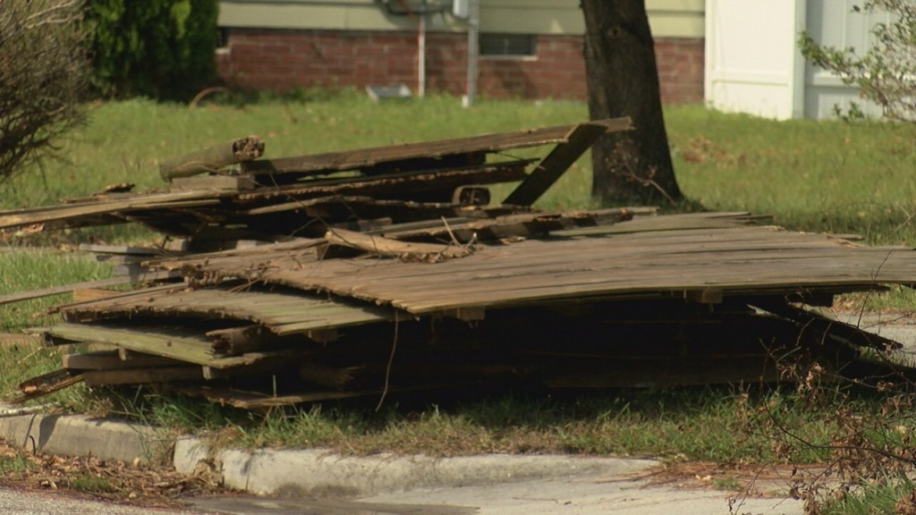 Fire crews say residents should leave storm debris at the ends of their driveways for crews to pick up. (Photo: Kylie Jones/WWAY)