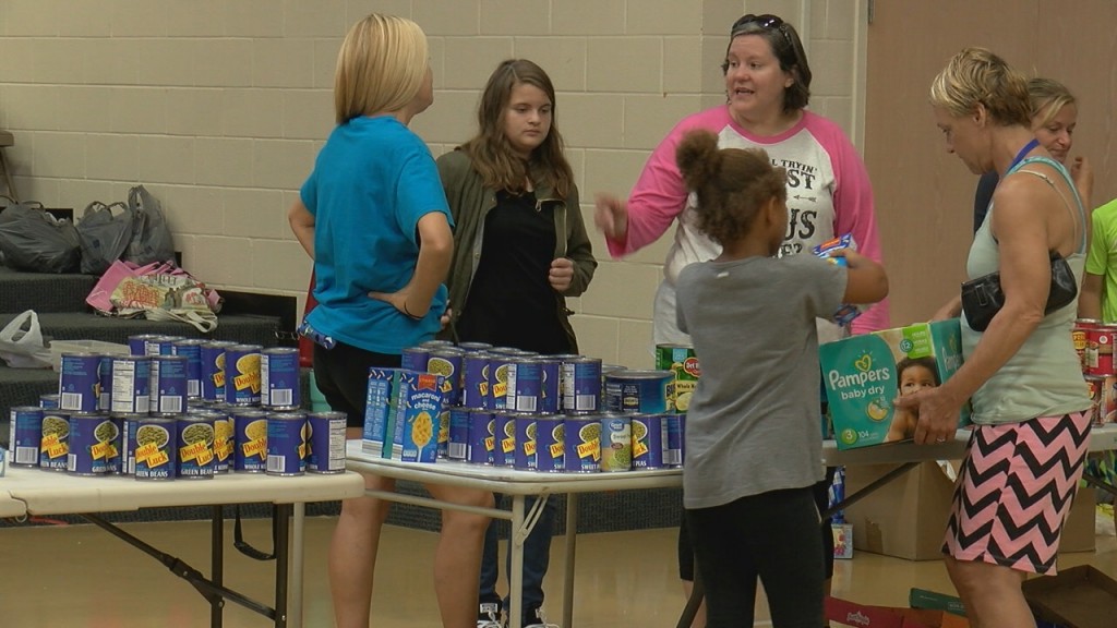 Belville Elementary School is now open as a supply distribution and donation site. (Photo: Kylie Jones/WWAY)