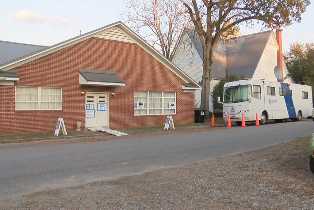 FEMA has set up a disaster center at Caswell Presbyterian Church.