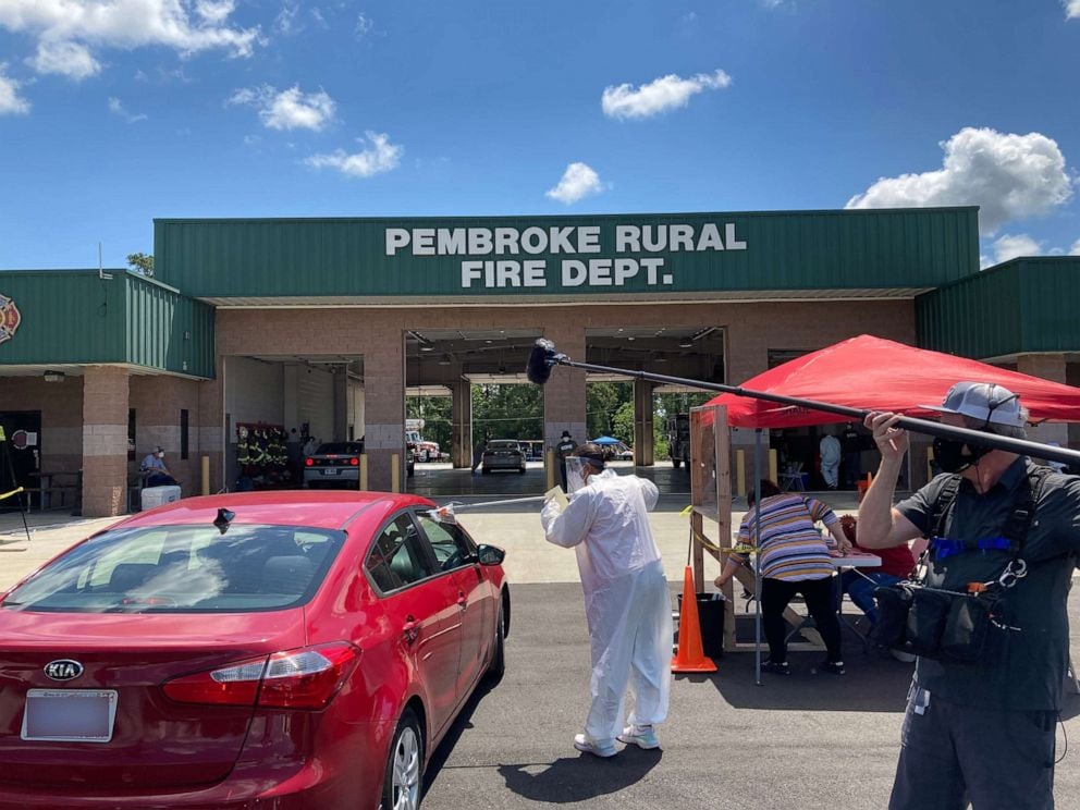 PHOTO: With help from global charities, the Lumbee tribe is testing as many of its 55,000 members as it can for COVID-19. The community has seen a surge of cases since May. 