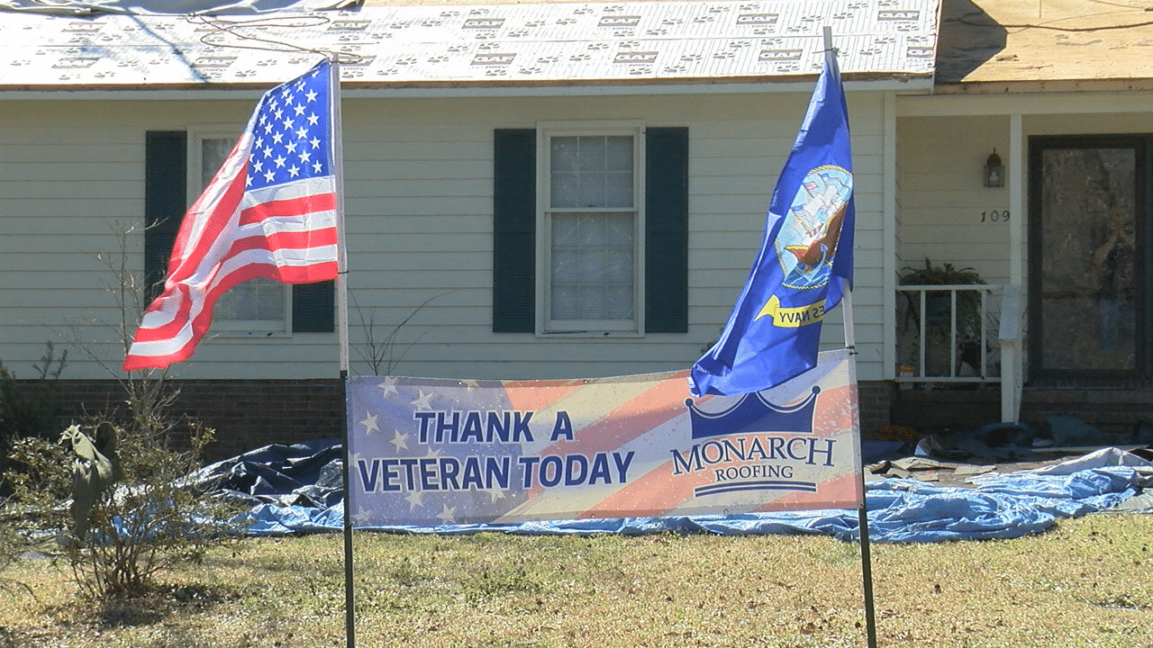 'Roof for Troops' program awards free roof to a 20year Navy veteran