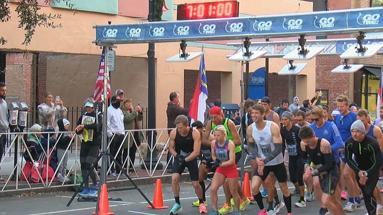 Hundreds of runners race in half marathon held in downtown Wilmington