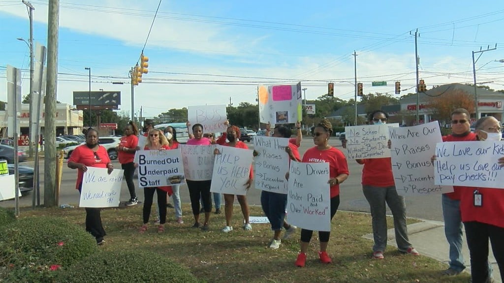 New Hanover County Bus Drivers Protest