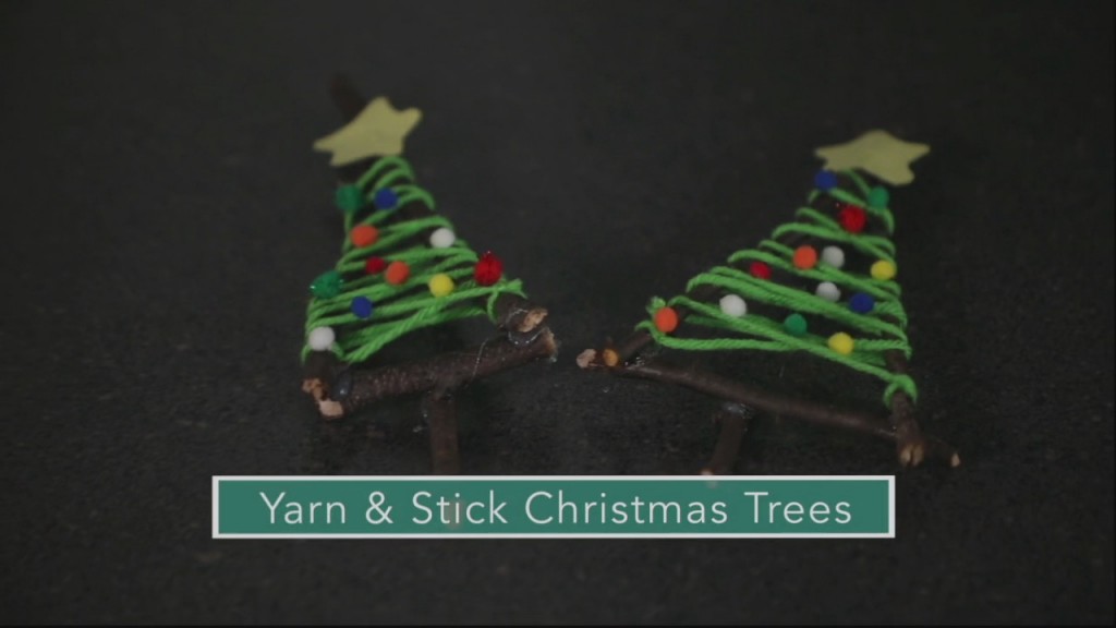 Mom To Mom: Creating Yarn & Stick Christmas Tree Decorations