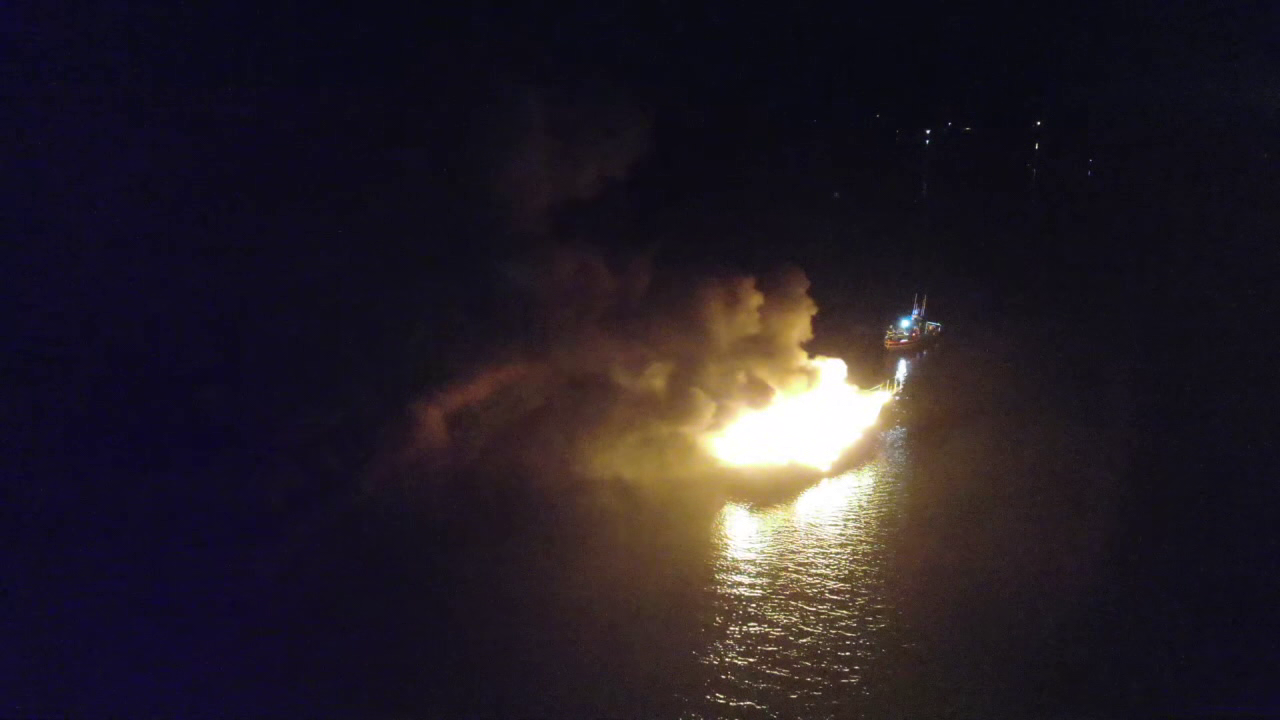 UPDATE: One treated for smoke inhalation during boat fire at Oak Island ...