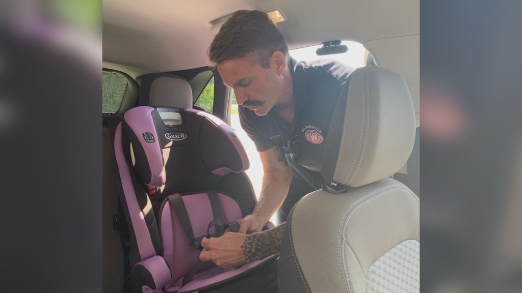 Fire station outlet car seat installation