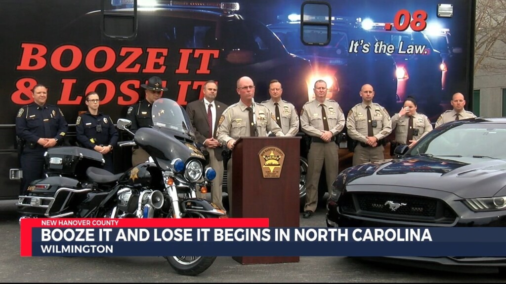 Booze It And Lose It Begins Today In North Carolina