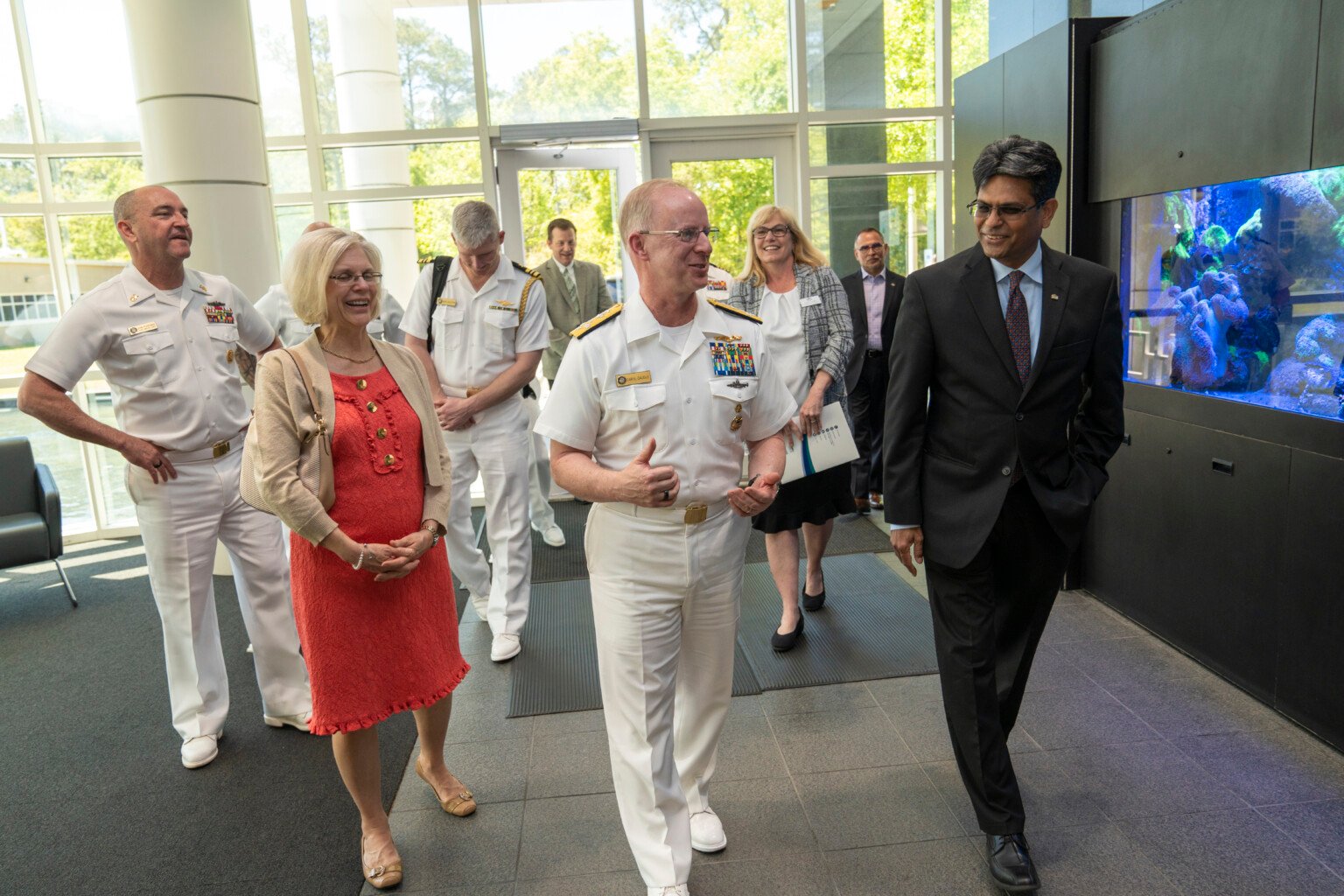 Navy Admiral Daryl Caudle visits UNCW Center for Marine Science - WWAYTV3