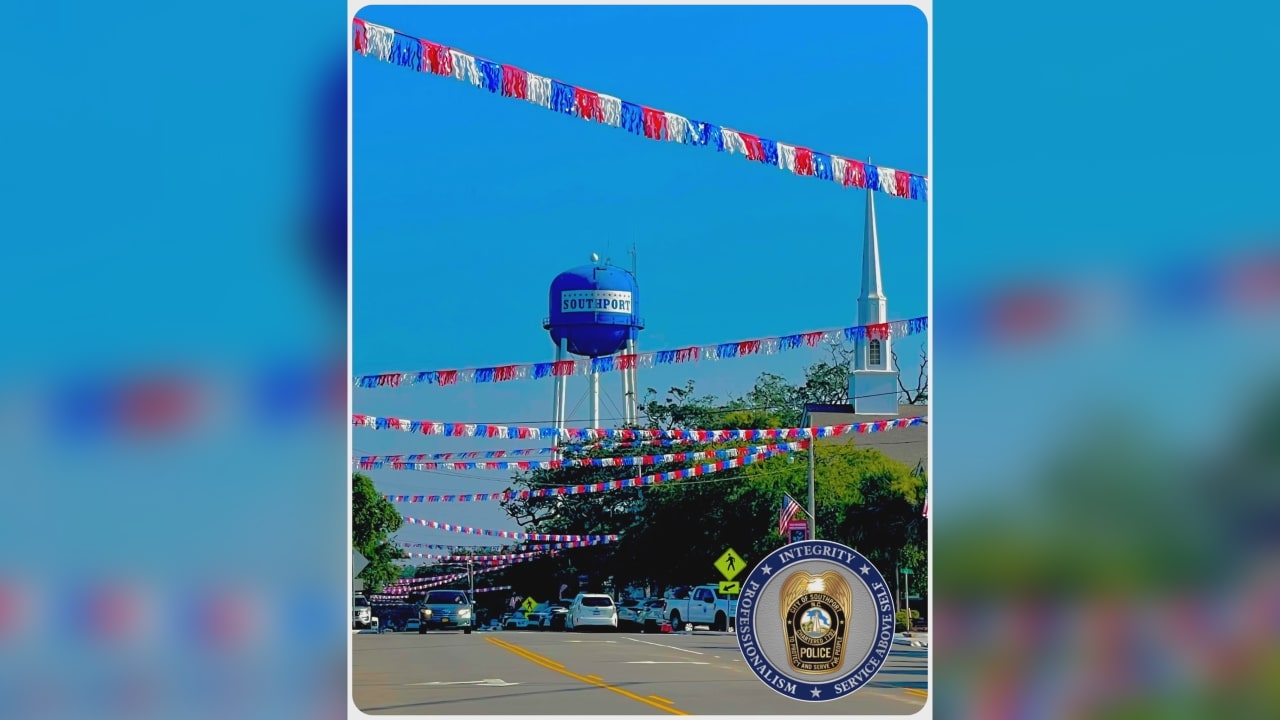 Southport raises banners for 4th of July Festival; traffic route map