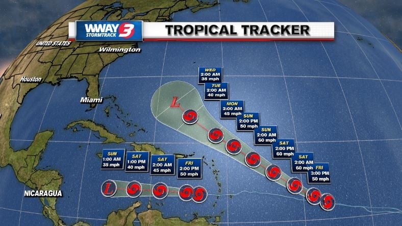 Tropical Storm Cindy forms, joining Bret as first simultaneous June ...