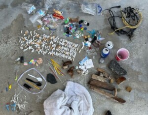Trash collected on Ocean Isle Beach