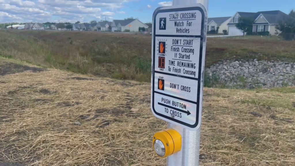 If you travel along the new Military Cutoff Rd. Extension, you may notice something new, (Photo: Emily Andrews/WWAY News).