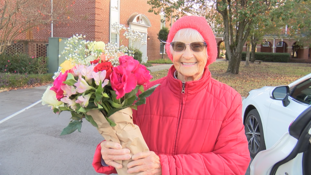 A long-time school crossing guard in New Hanover County is celebrating a special milestone, (Photo: Emily Andrews/WWAY News).