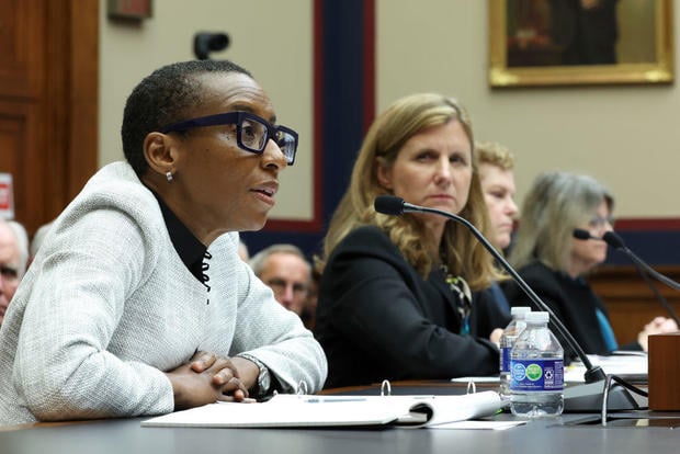 Claudine Gay, Liz Magill, Pamela Nadell and Sally Kornbluth testify before the House Education and Workforce Committee.