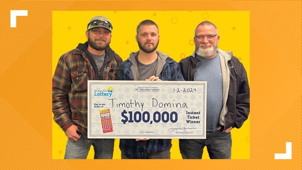 Timothy Domina won a $100,000 prize.