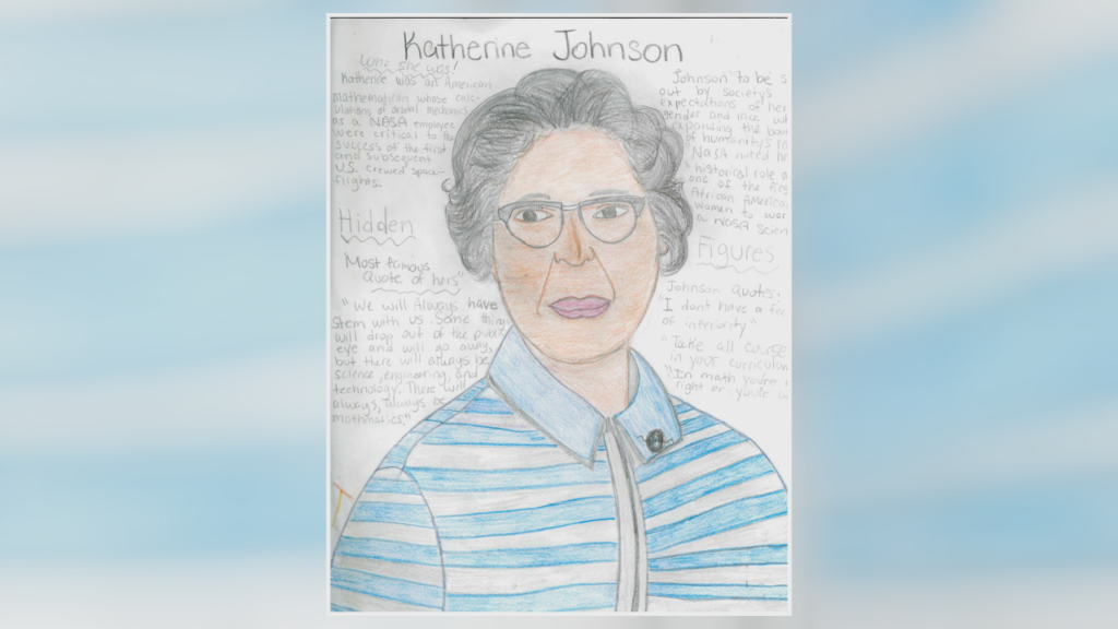 Artwork by Kimoya Peterson from the 2023 Black History Month art contest, (
