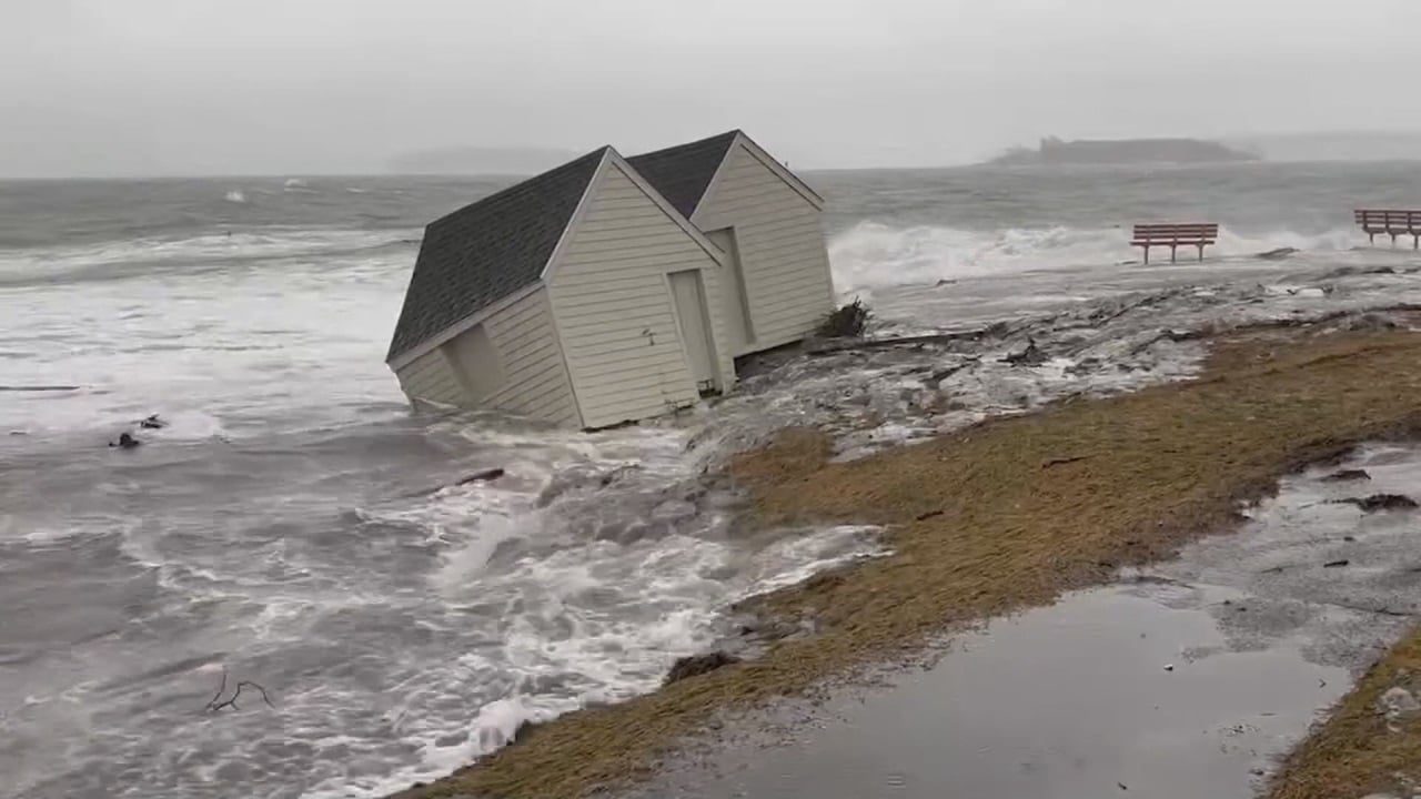 Record high tide in Maine washes away 3 historic fishing shacks - WWAYTV3
