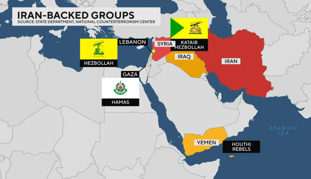 Iran Backed Groups Map
