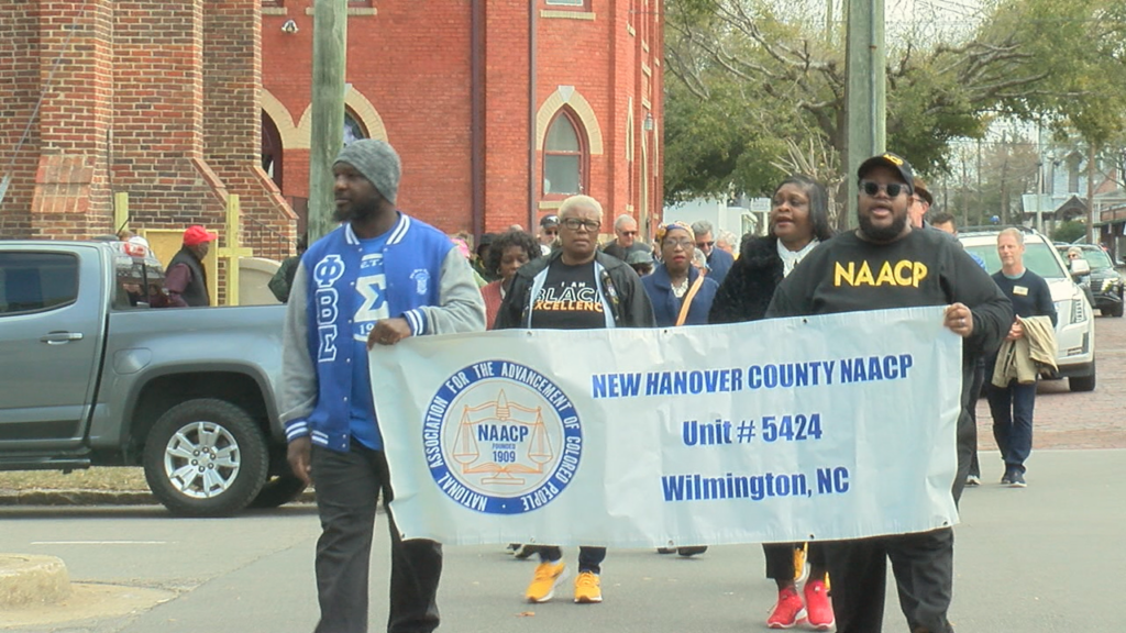 The New Hanover County NAACP took to the streets on Sunday for their Souls to the Polls march, an event aimed at promoting voter participation. (Photos:Nate Mauldin/WWAY News)