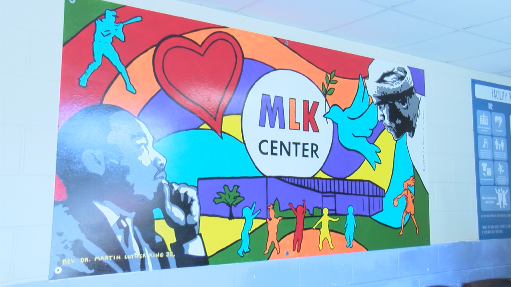 A new mural at the MLK Community Center in Wilmington is hoping to share an important message, (Photo: Emily Andrews/WWAY News).