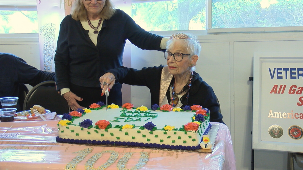 At American Legion Post 129 on Saturday, Ida Levesque—though most people call her Miss Ida—celebrated 100 years of a life well lived.  (Photo:Nate Mauldin/WWAY)