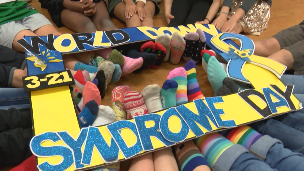 Many area schools are rocking their socks in support of World Down Syndrome Day, (Photo: Emily Andrews/WWAY News).