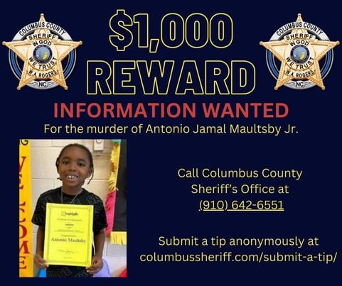 We're learning more about a shooting in Columbus County that claimed the life of a 7-year-old boy, (Photo: Columbus County Sheriff's Office).