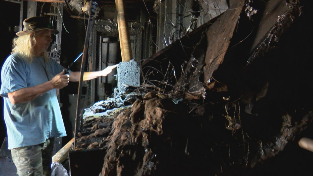 A Columbus County broadcasting business is cleaning up and assessing the damage this evening following a weekend fire, (Photo: Emily Andrews/WWAY News).