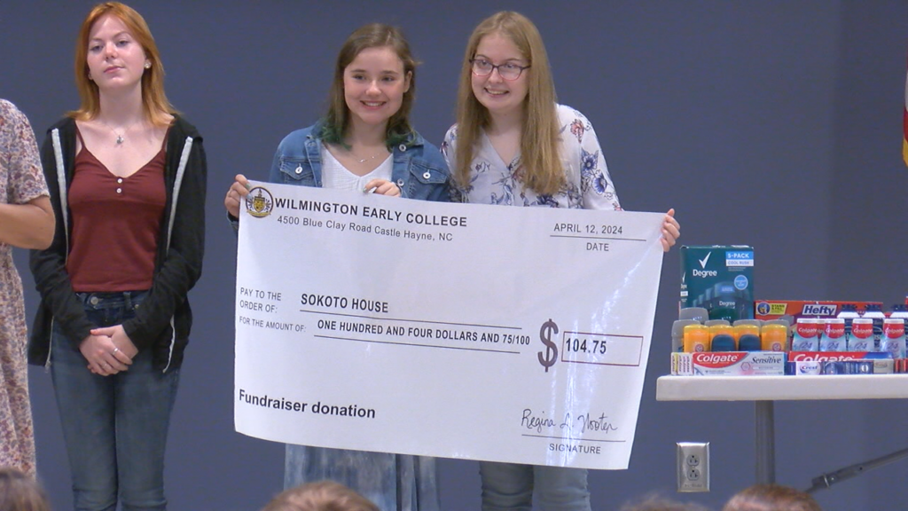 Students from the high school's Adult Community Health Worker Club raised more than a hundred dollars and collected 5-hundred toiletry items for people in need.  (Photo:Nate Mauldin/WWAY)