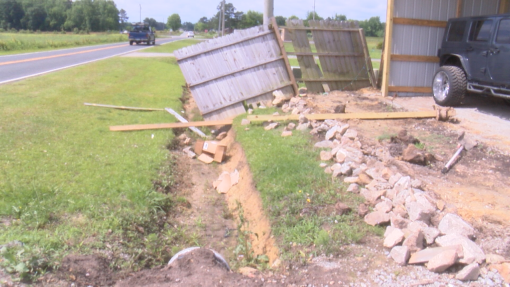 The National Weather Service has confirmed two tornados touched down in Columbus and Bladen Counties Tuesday night. On Wednesday, WWAY spoke to one man whose property was damaged during the storm, (Photo: Emily Andrews/WWAY News).