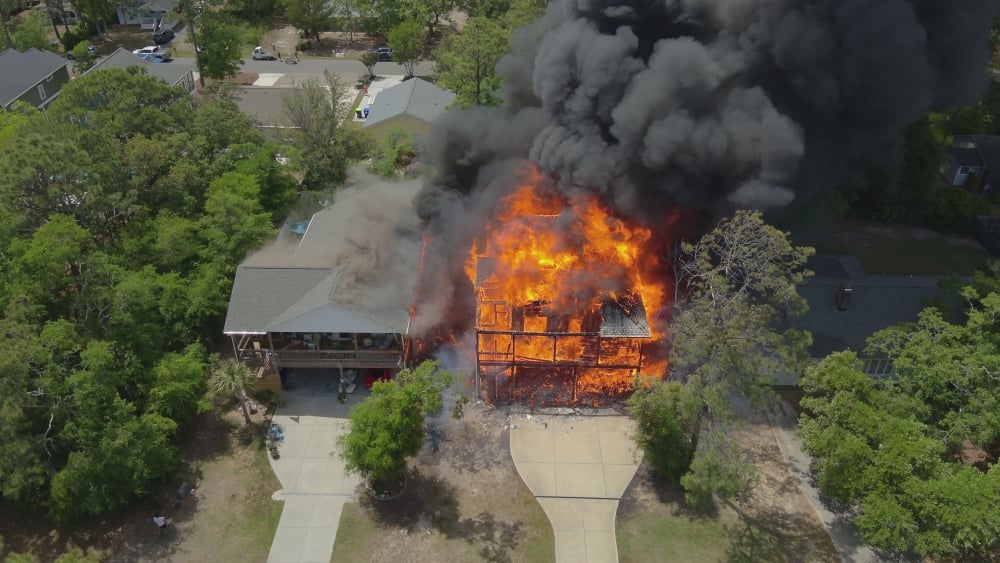 A house fire broke out at 319 NE 54th St. in Oak Island Saturday afternoon. According to the Oak Island Fire Department, the call came in at 2:09 p.m. (Courtesy: Oak Island Fire Department)