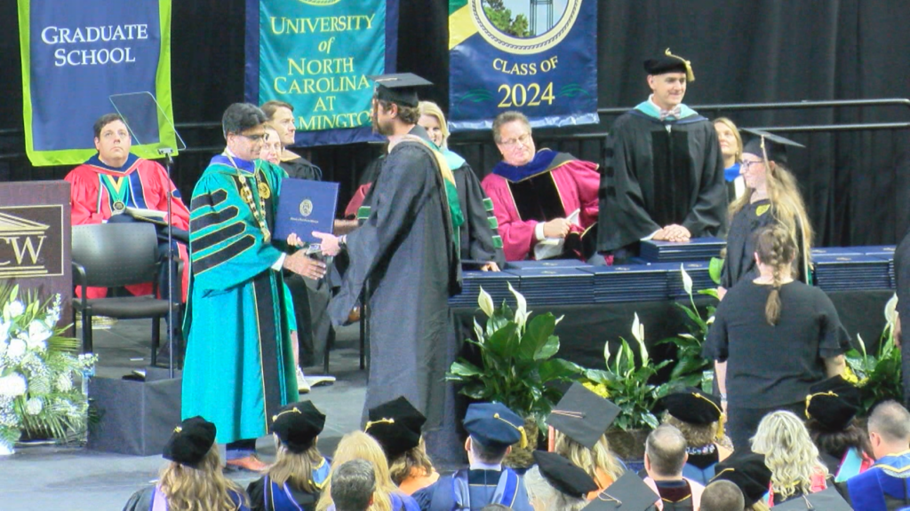 Several universities are celebrating its graduates this week. Friday is the start of UNCW's 75th spring commencement, (Photo: Emily Andrews/WWAY News).
