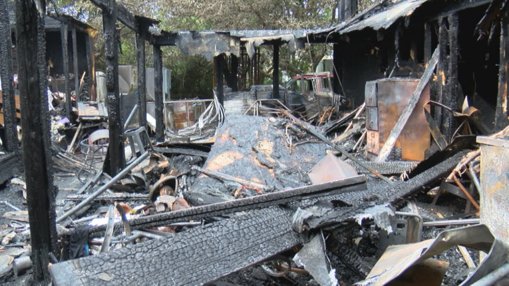 A house in Surf City caught fire overnight leaving one family without a home. The fire broke out at the home in the 11-hundred block of S. Topsail Dr. around 8:30 Wednesday night, (Photo: Emily Andrews/WWAY News).