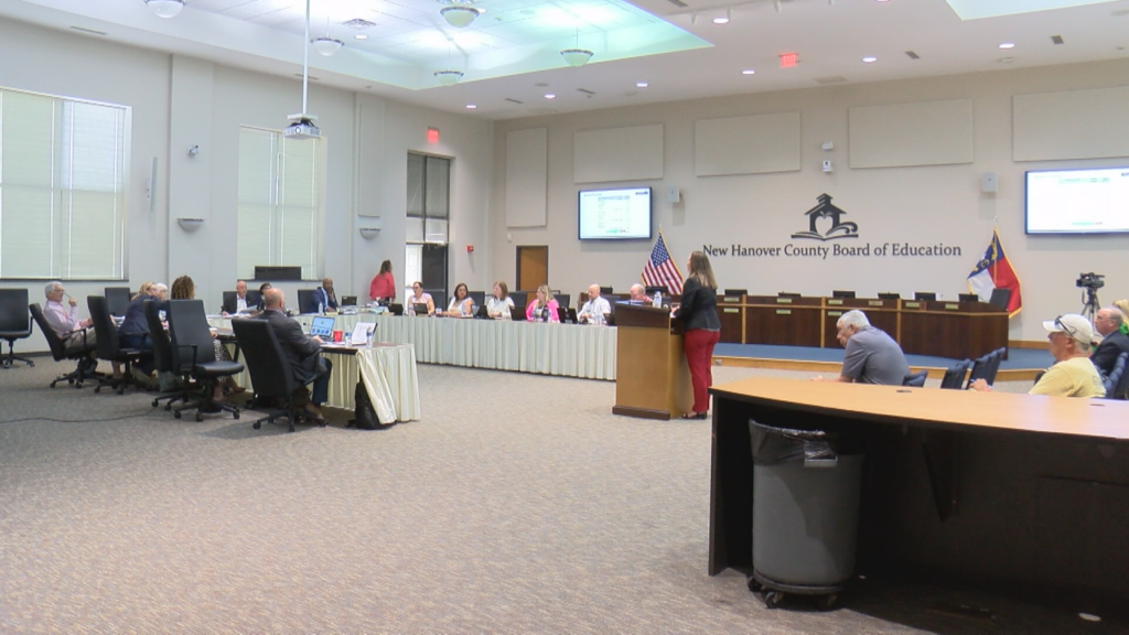 During an emergency meeting on Thursday, the New Hanover County School Board finally voted on a budget following months of uncertainty, (Photo: Emily Andrews/WWAY News).