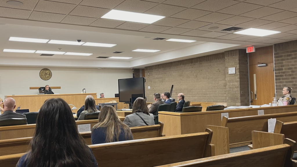 The trial of Michael Hasson as jury views video and photographic evidence on September 19, 2024. (Photo: Nate Mauldin/WWAY)
