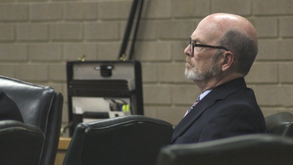 Michael Lee Hasson sits in court as the jury hears defense arguments on October 8, 2024. (Photo: Nate Mauldin/WWAY)