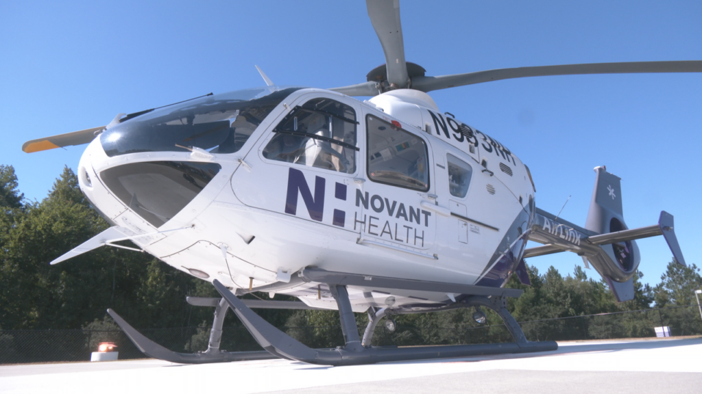 One of four AirLink helicopters in the Cape Fear. (Photo: Nate Mauldin/WWAY)