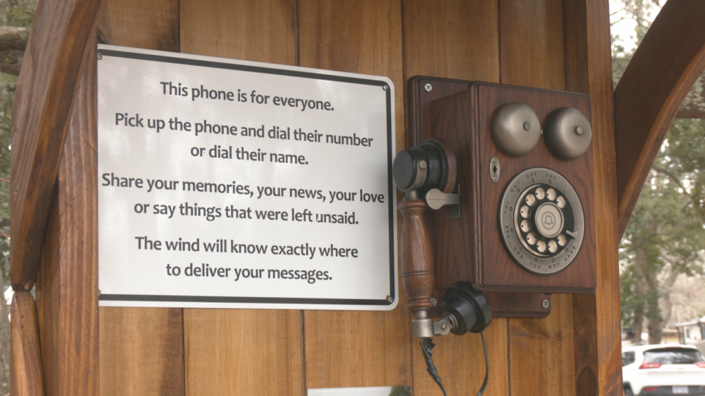 The Wind Phone can be found in May Moore Park at 820 Elizabeth Drive in Oak Island. (Photo: Nate Mauldin/WWAY)