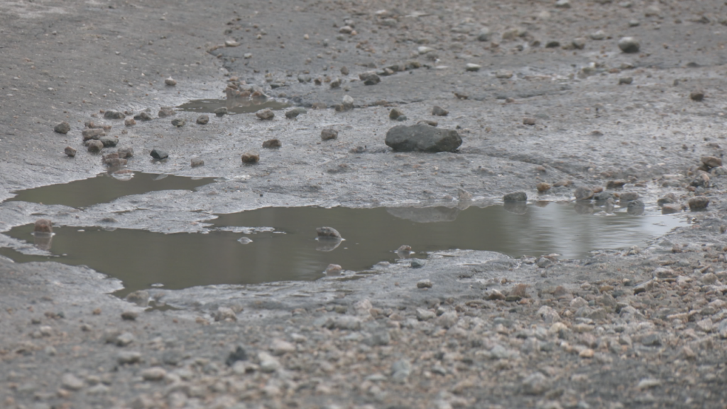 Rocks strewn across the intersection of US 74 and Malmo Loop Road NE in Brunswick County. (Photo: Nate Mauldin/WWAY)