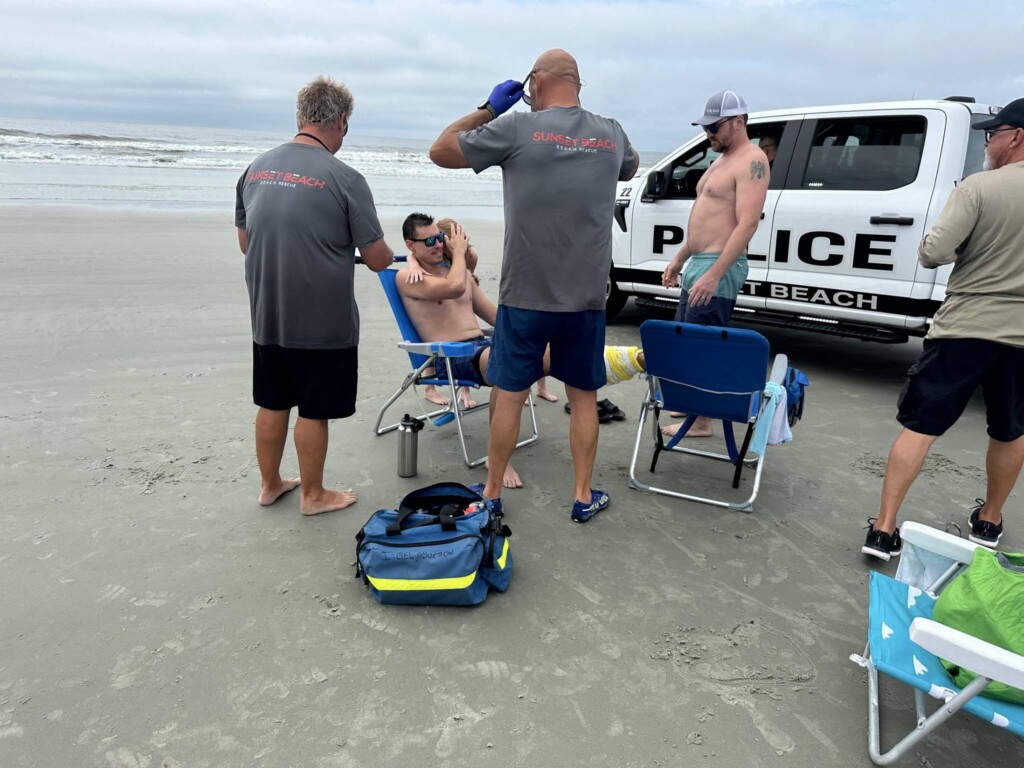 Shark Bite Victim Beach Photo