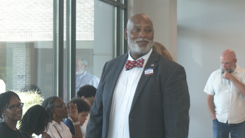 Former County Commissioner Jonathan Barfield Jr. files his candidacy for Wilmington Mayor on July 7, 2025. (Photo: Nate Mauldin/WWAY)