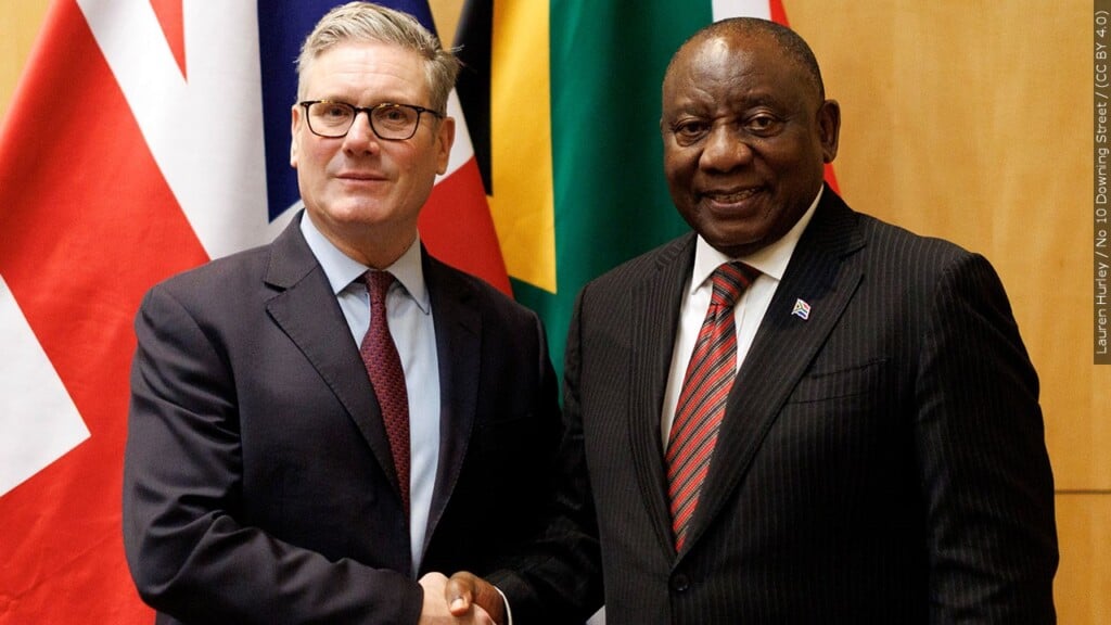 Prime Minister Keir Starmer meets President of South Africa Cyril Ramaphosa for a bilateral meeting ahead of the G20 Summit in South Africa.