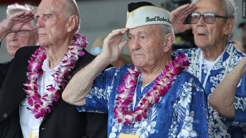 Veterans at Pearl Harbor Remembrance Memorial Ceremony
