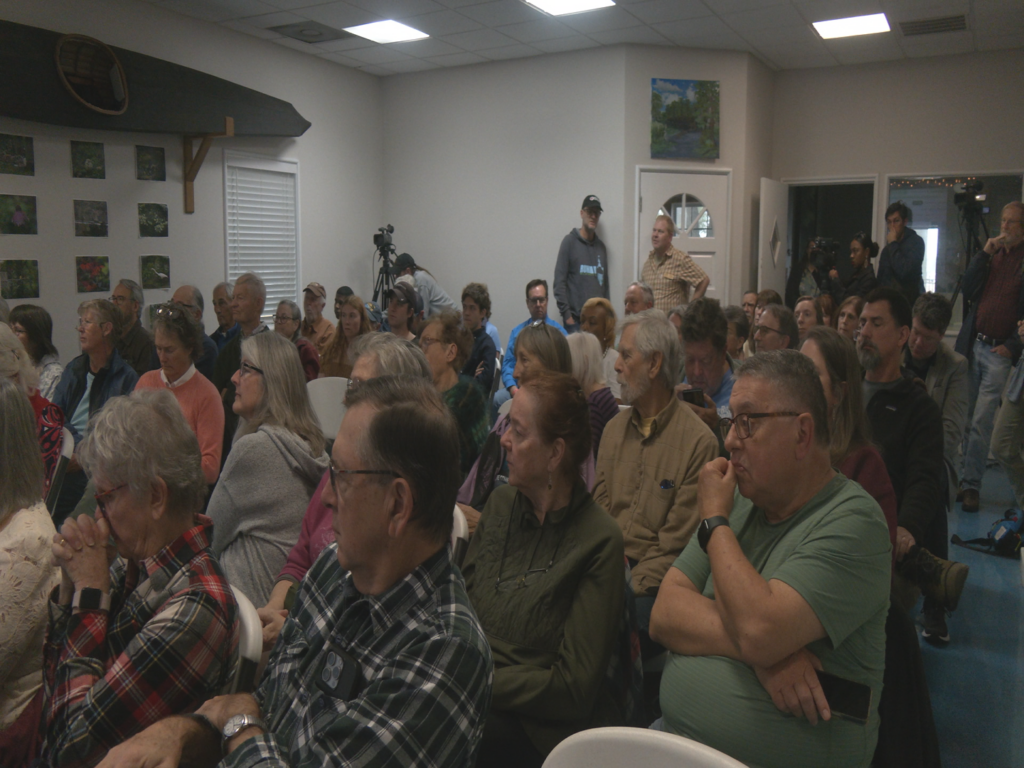 Community members gather at Cape Fear River Watch Headquarters to discuss the ITB Transfer of the Cape Fear River