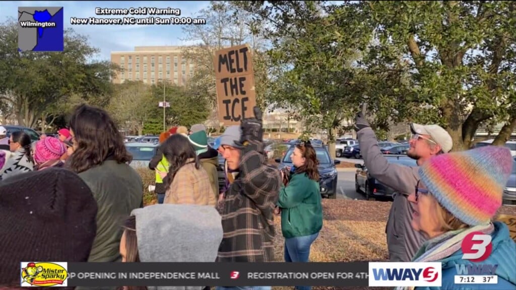 Ice Protest Outside New Hanover Regional Medical Center