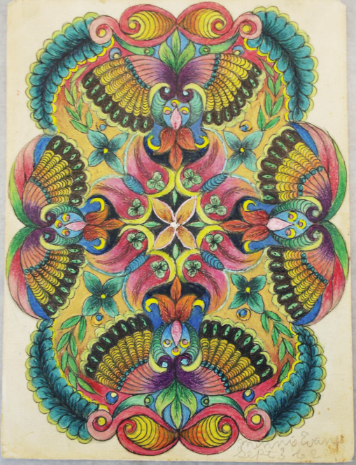 One of Minnie Evans' art piece