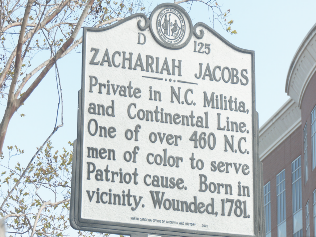 Zachariah Jacobs' Historic Marker in Downtown Wilmington